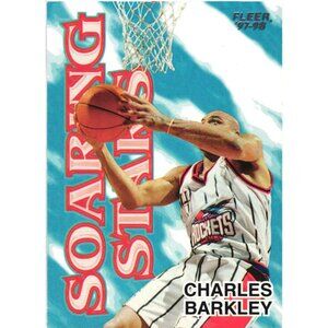 Charles Barkley 1997 98 Fleer Soaring Stars Card #3 of 20 Rockets NBA Basketball